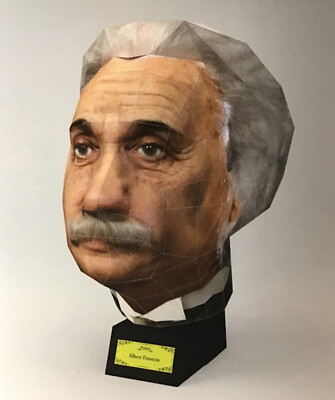 Albert Einstein 3D Paper Model Wiz Head The Head is a Puzzle  Oppenheimer Movie