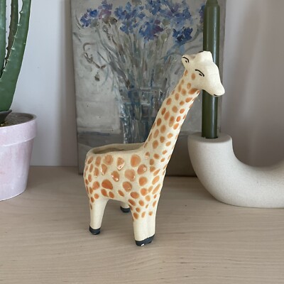 ANTHROPOLOGIE ''''Wild Wanderer'''' Steingut Giraffenpflanzer von Leah Reena Goren