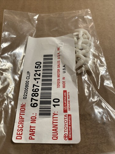 Toyota OEM Door Weatherstrip Retainer Clips 6786712150 (10 pieces)