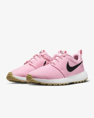 NIKE Roshe Kid's Shoes Golf Cleats Pink Size 6Y UK