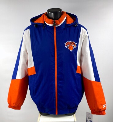 NEW YORK KNICKS Starter Hooded PRO PLAYERS Jacket Team Colors XXL