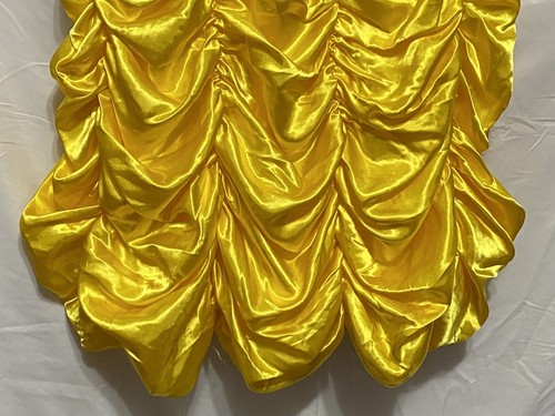 Disney Belle Dress Size 150 7/8 Girls Costume Relibeauty Yellow with Gloves - Picture 5 of 21