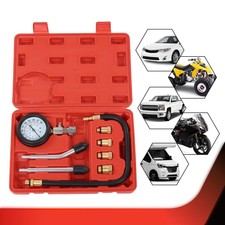 Compression Tester Gas Petrol Engine Gauge Tool Kit For Cylinder M10 12 14 18