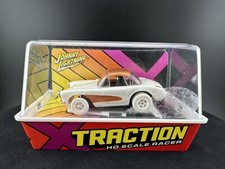 Johnny Lightning 1957 Chevy Corvette White Thunder Chase Slot Car Traction Ho