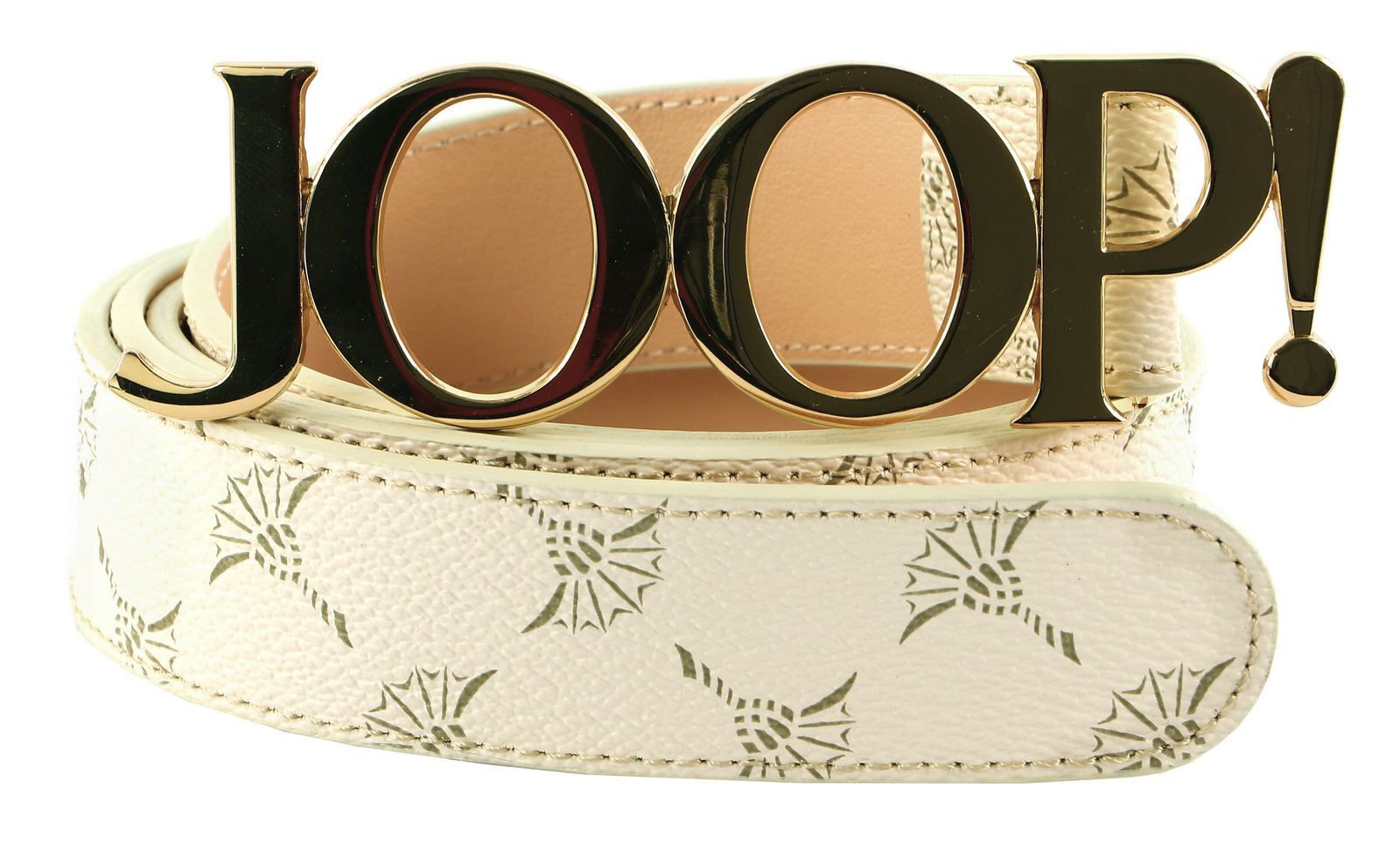 JOOP! belt 3,0 CM Women's Logo Belt W75 Cream White