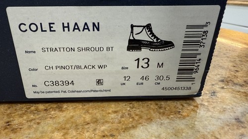 Cole Haan Men's Stratton Shroud Waterproof Boot Style C38394 - Picture 5 of 8