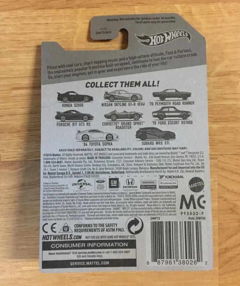 Hot Wheels Fast & Furious '70 Plymouth Road Runner ИНДИВИДУАЛЬНАЯ замена суперколес - Изображение 4 из 4