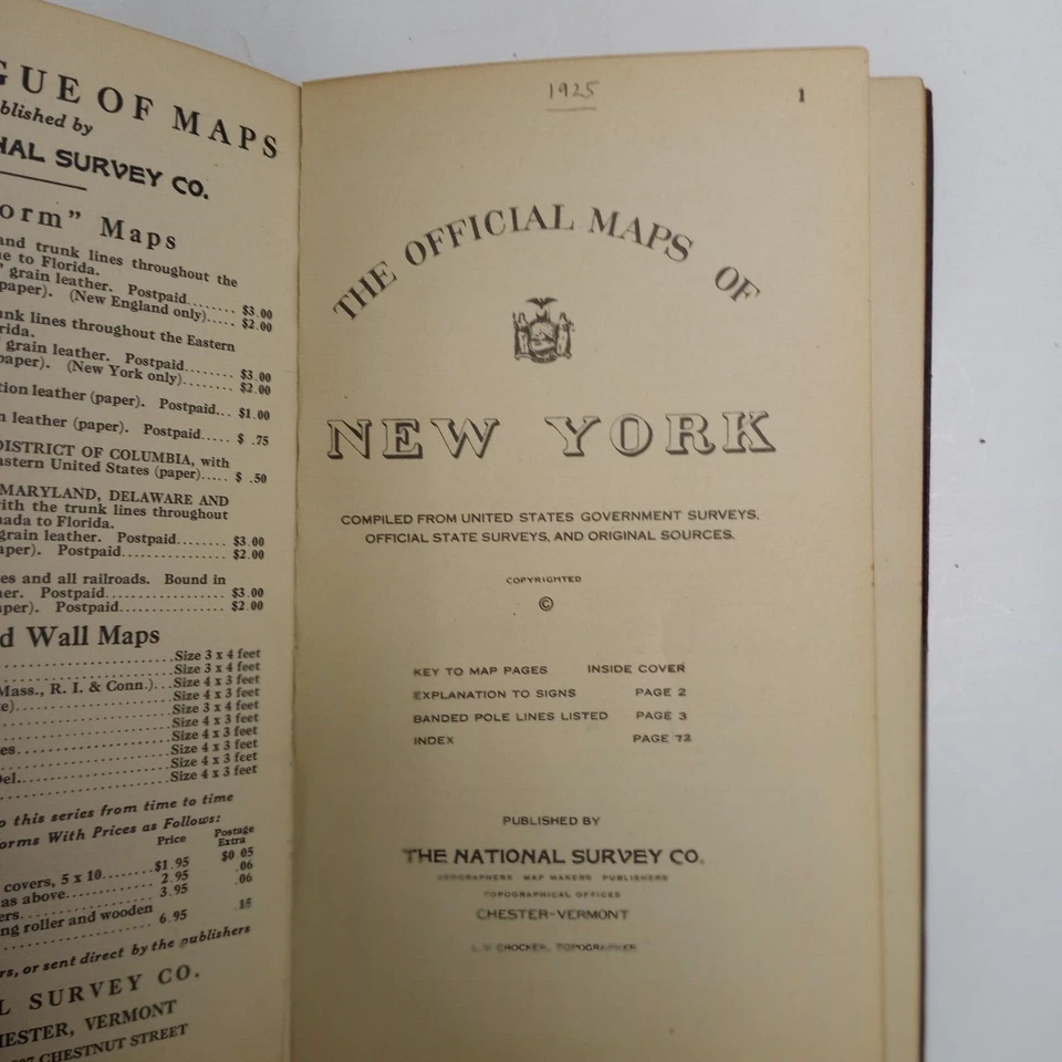 Los mapas oficiales de Nueva York/The National Survey Chester, Vermont Foto 4 de 4