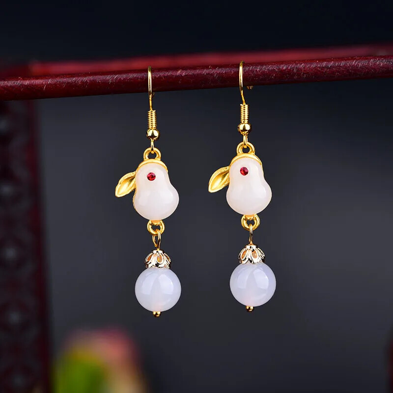 Luxury 925 Silver Gemstone Talisman Earrings for Women Energy Gift-image