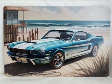 Plaque Métal Publicitaire 30x40cm – Design Ford Mustang (Neuve)