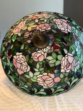 Tiffany Style Stained Glass Lamp Circa 1979