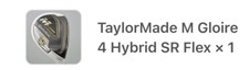 TaylorMade M Gloire 4 Hybrid SR Flex