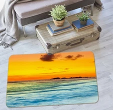 3D Sunset Ocean ZHUA4251 Game Non Slip Rug Mat Photo Carpet Zoe