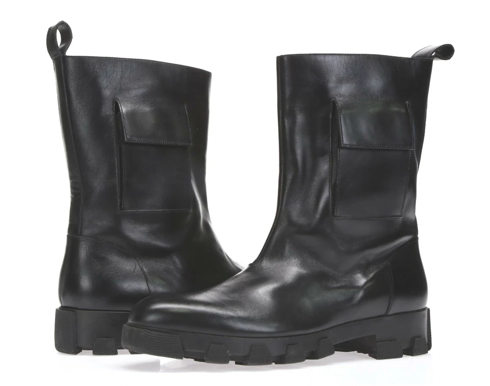 Botas BALENCIAGA para mujer de cuero negro con bolsillo talla 41 NUEVAS 229397 Foto 2 de 4