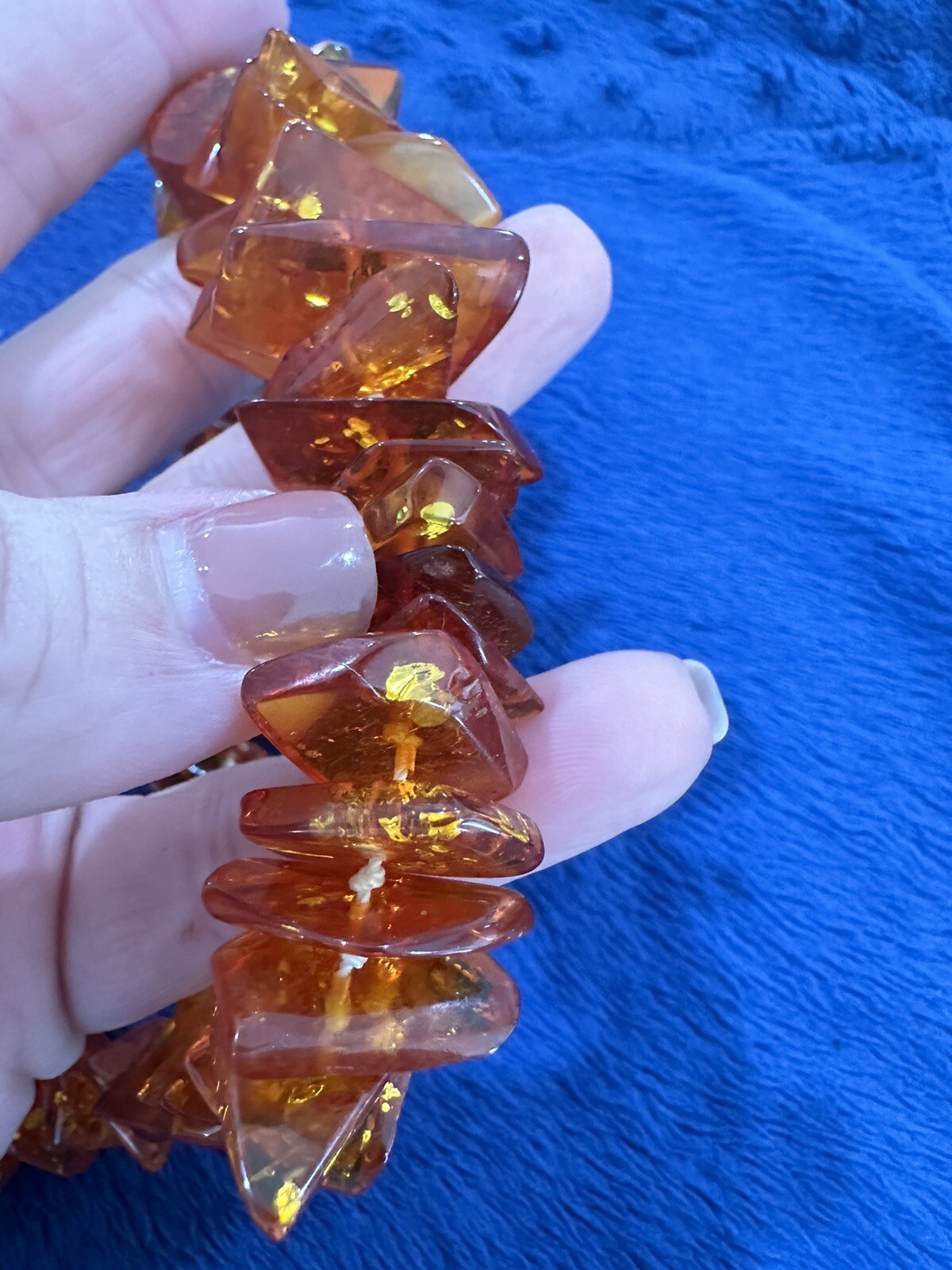 Vintage Baltic Amber Chip Statement Necklace, 28i… - image 3