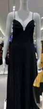 NWT ZARA BLACK SLIP CAMISOLE DRESS REF 1165/155/364 18" Ptp Large