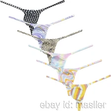 Mens Micro Thong Underwear Bulge Pouch Low Waist Lingerie Jockstrap GYM G-string