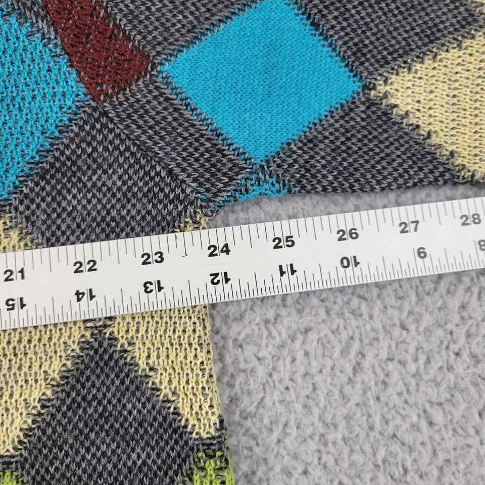 Suéter Travel Smith Mezcla Lana Para Hombre XL Gris Argyle Manga Larga Pullover Foto 4 de 4