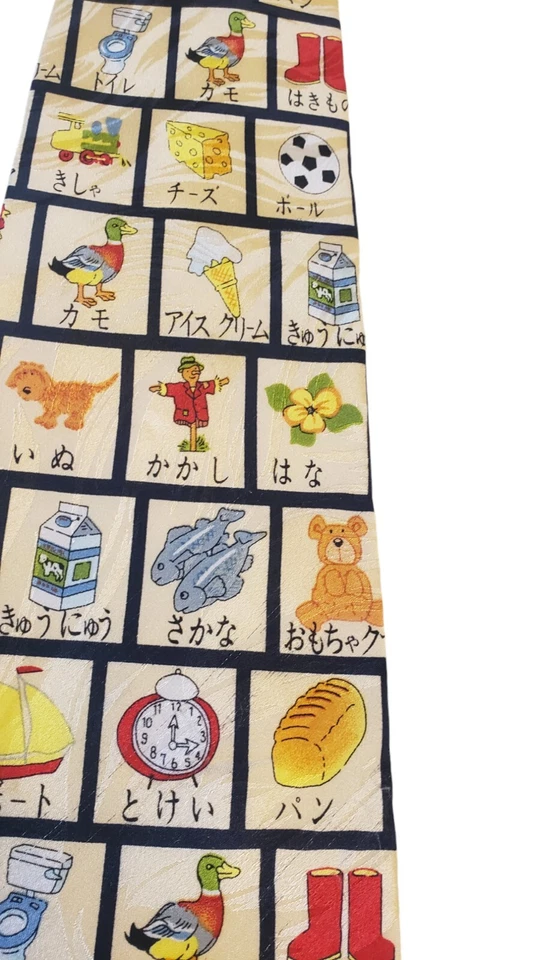 Corbata de seda multicolor para oficina de negocios artefactos de museo Queso do Pato para hombre Foto 3 de 4