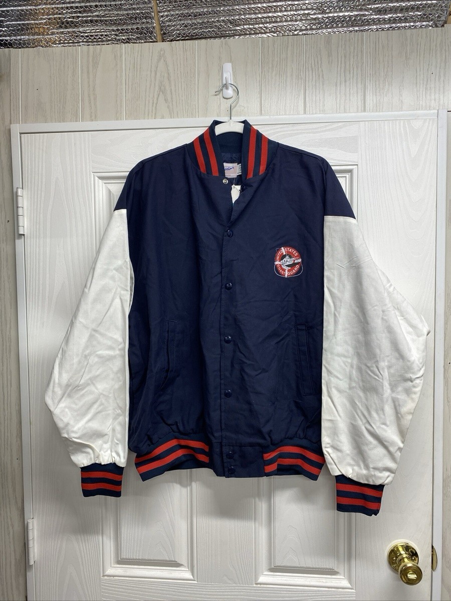 Four Seasons Men’s XL U S Coast Guard Jacket Varsity Style NWT DuPont Teflon - Main Image