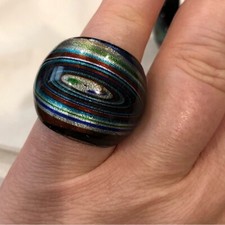 Women s Hand Blown Glass Rings Sizes 6- 7