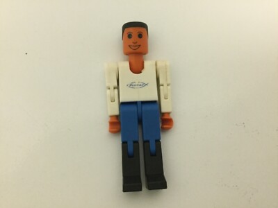 VINTAGE FISCHERTECHNIK FIGURE GERMAN BUILDING TOYS MAN WITH LABEL