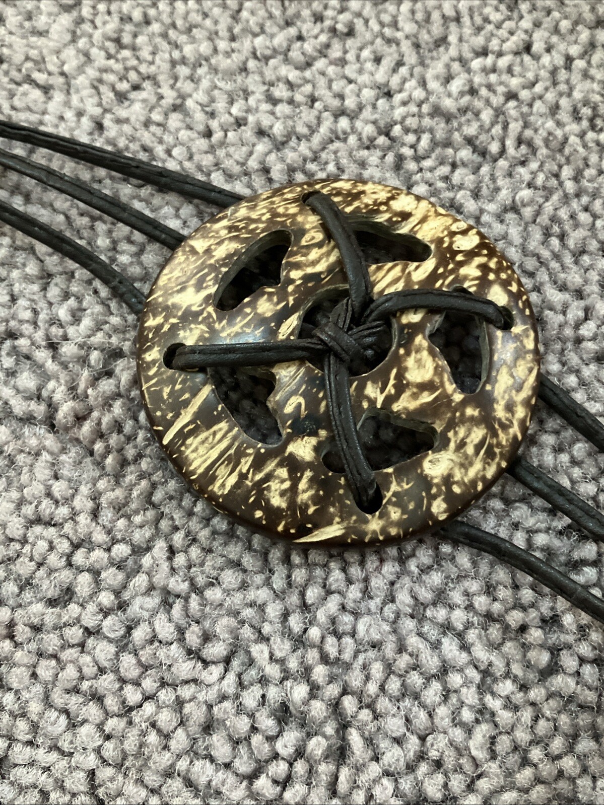 WOMAN’S UNIQUE BOHO MACRAMÉ/CIRCLE COCONUT SHELL … - image 6