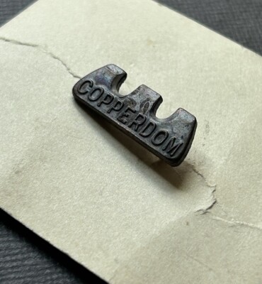 Copper Ingot Mining Pin Calumet Michigan Hancock Souvenir Vintage