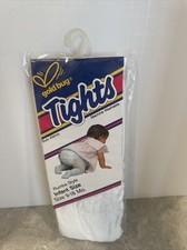 Vintage 1985 GOLD BUG - White Rumba Style Infant TIGHTS - Size 9-18 MONTHS