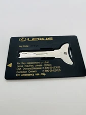 Lexus RX 300 Door Flat Key Replacement Spare Wallet Credit Card Key Code Valet