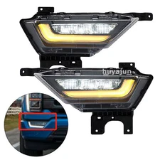 LED Front Bumper Fog Lights DRL W/Turn Signal Lamp For 2021 2022 2023 Ford F-150
