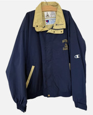 VTG Notre Dame By Champion Windbreaker Sz Large Nylon Full Zip College Football