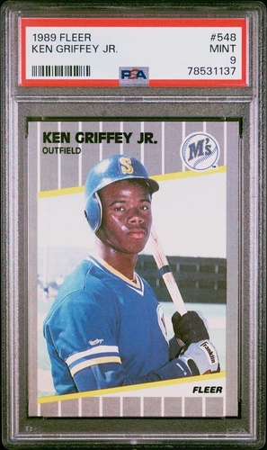 1989 Fleer #548 Ken Griffey Jr. RC PSA 9 MINT - Sharp