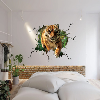 Big Tiger Removable Wall Decals - Peel & Stick Vinyl Stickers For Kids' Rooms, Nursery, Playroom (FX-B197)