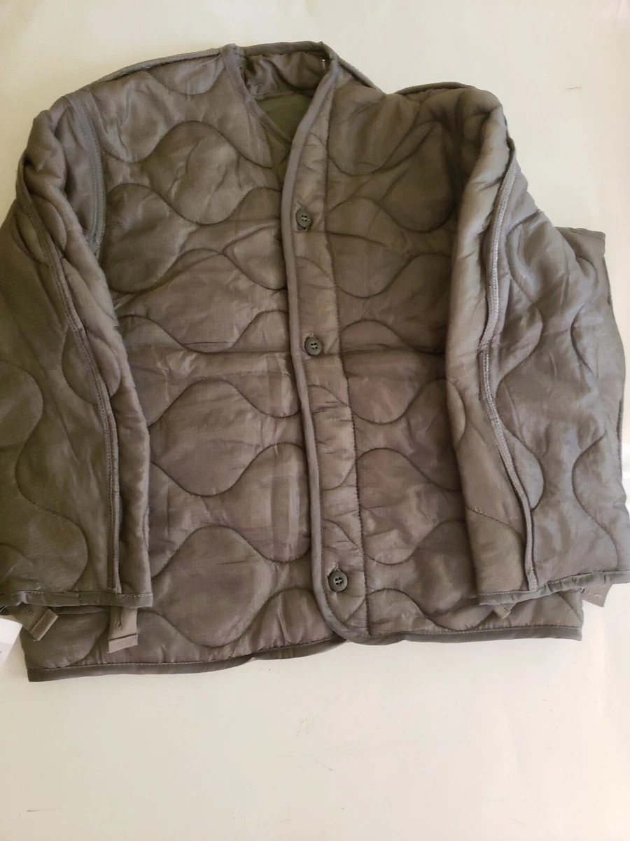 Military Coat Liner, M65 Quilted Foliage Green Cold Weather Field Jacket  Liner