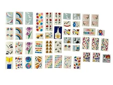 Mrs Grossmans Stickers By the Yard 1980s-90s Vintage Lot of 70 Mods Bear Rainbow