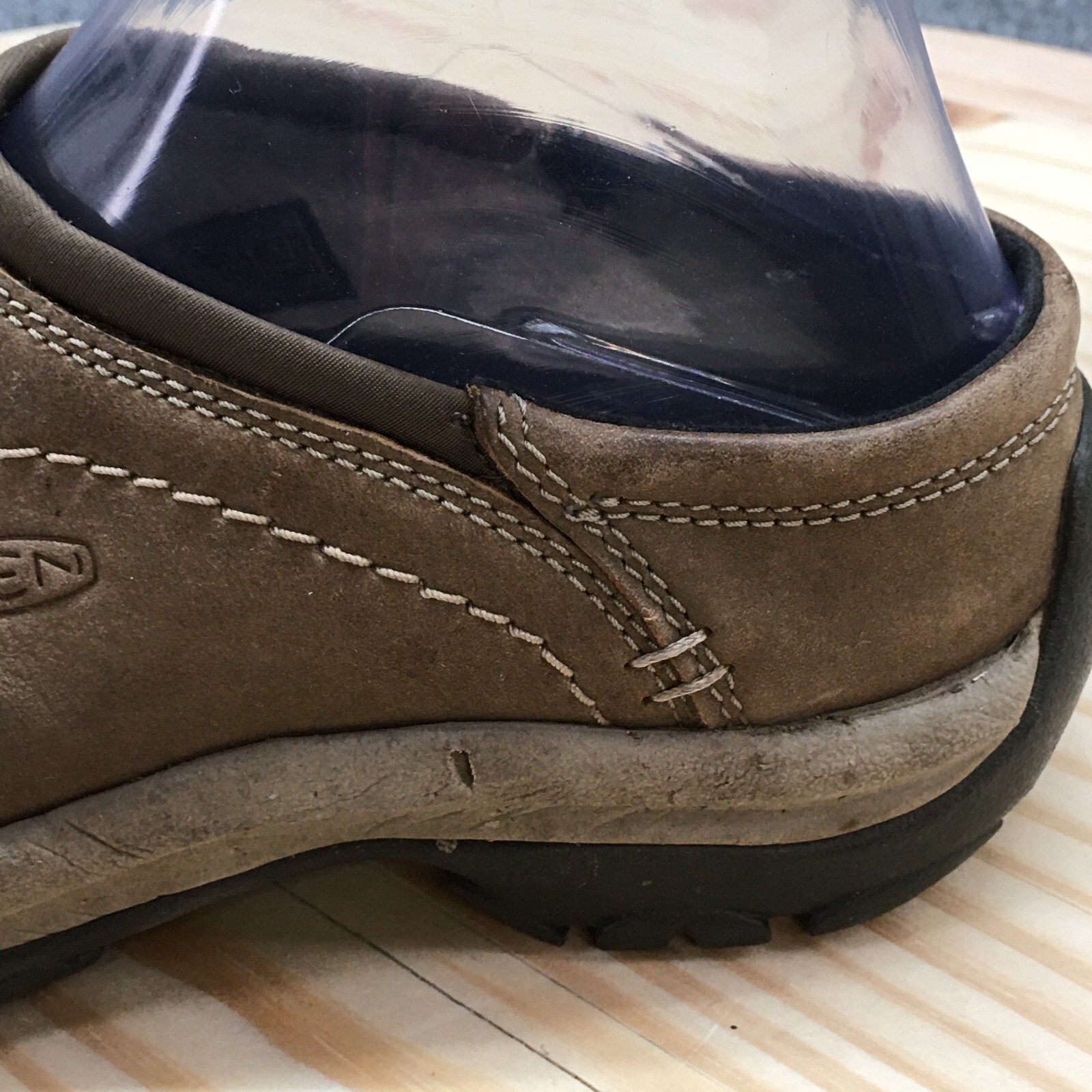 Scarpe Keen donna 6 5 zoccoli kaci pelle marrone casual slip on basse comode
