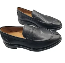 Allen Edmonds Sz 8.5 3E Loafers Shoes DENALI Slip-On Black Leather Penny New