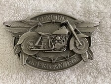 1994 Bergamot Genuine American Iron Motorcycle Belt Buckle Enameled