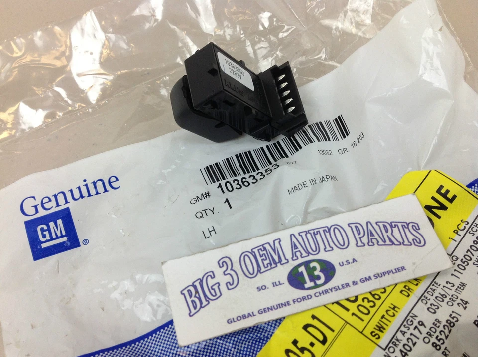 Interruptor de bloqueo de puerta delantera para conductores Chevrolet Silverado GMC Sierra sin ventanas eléctricas Foto 4 de 4