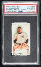 2006 Topps Allen & Ginter's Mini Red Ink Alex Rodriguez PSA 10 GEM MT Auto 3q5