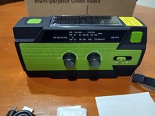 Multi-purpose Crank Radio Solar Weather Cell Phone Charger Flash Light 4000 mAh