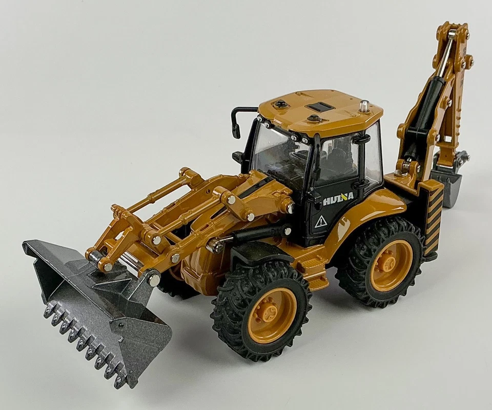 Retroexcavadora Huina 1900 escala 1/50 modelo diecast sin caja Foto 2 de 3