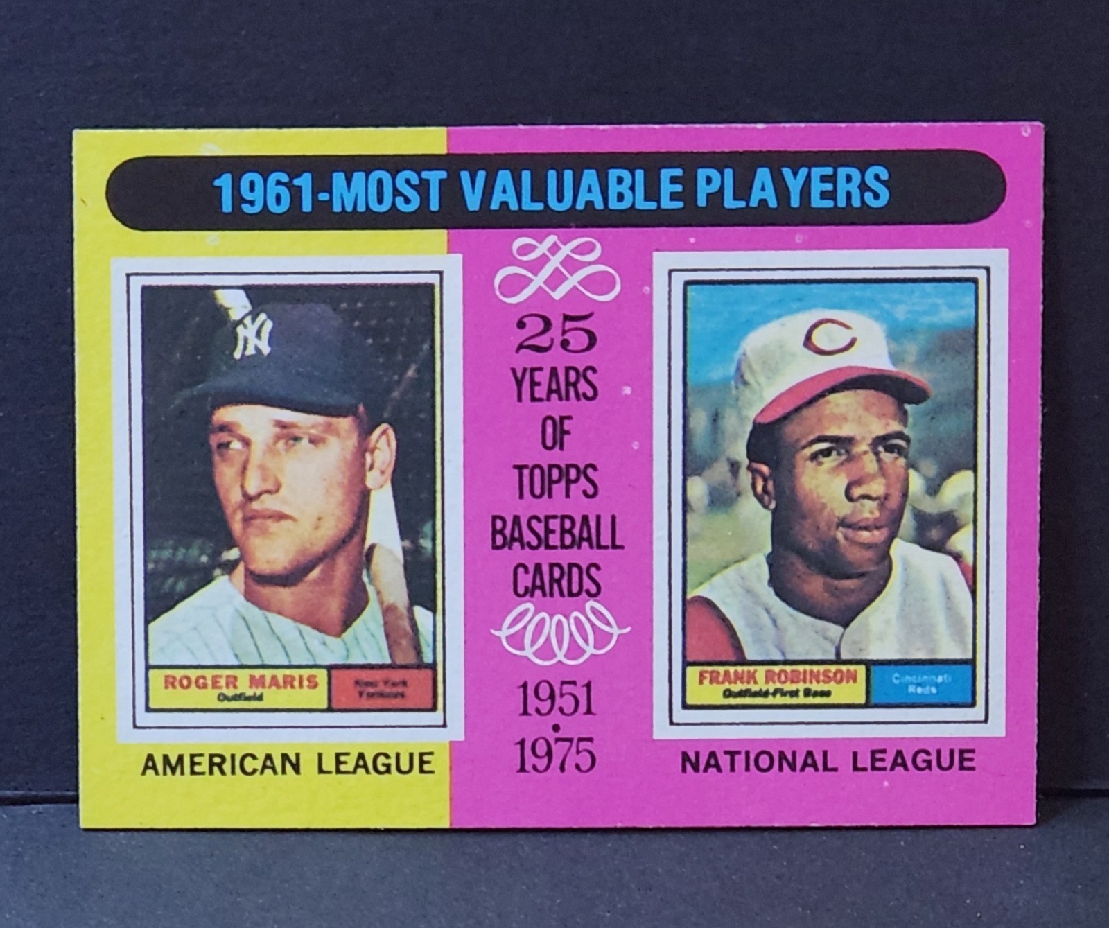 1975 Topps Set-Break #199 1961 Mvp'S ROGER MARIS and FRANK ROBINSON EX-EXMINT 