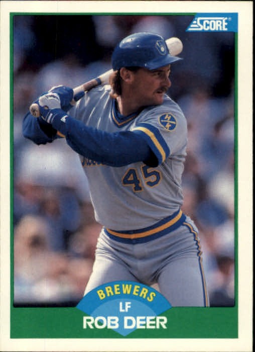1989 Score #72 Rob Deer - BB