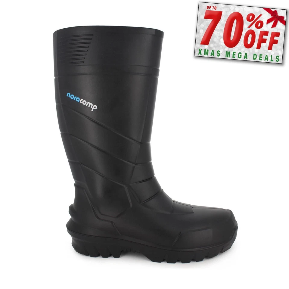 Nora Noracomp S5 Insulated Wellington Safety Boots Black