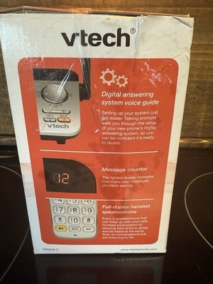 Vtech Cordless Phone Answering System 2 Handsets CS5229-2  Extended Range NEW