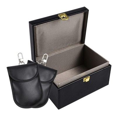 Automotive Shielded Key Holder Wallet Car Key Protective Cover Shielding Bag Box