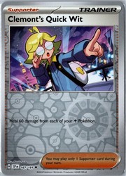 Clemont's Quick Wit 167/191 Surging Sparks Reverse Holo