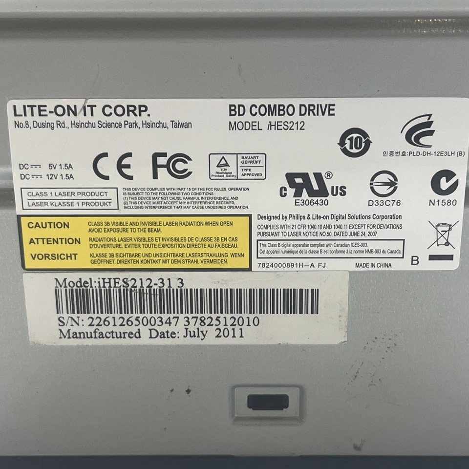 Lite-On IT CORP iHES212 BD-DVD-CD Rewritable Drive, 5.25" for PC - Image 4 of 4